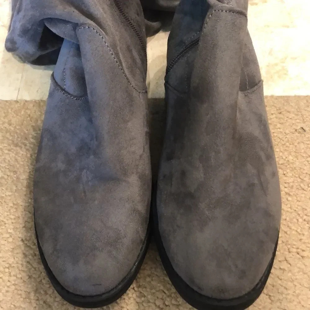 CIRCUS by Sam Eldelman gray suede boots - Picture 4 of 12